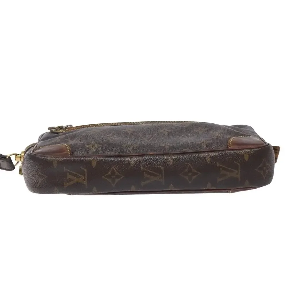 Louis Vuitton Monogram Marly Dragonne GM Clutch Bag Brown
